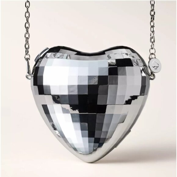 Disco Heart -Shape Crossbody/Shoulder Bag - kate spade new york x Target, Silver - Picture 5 of 11